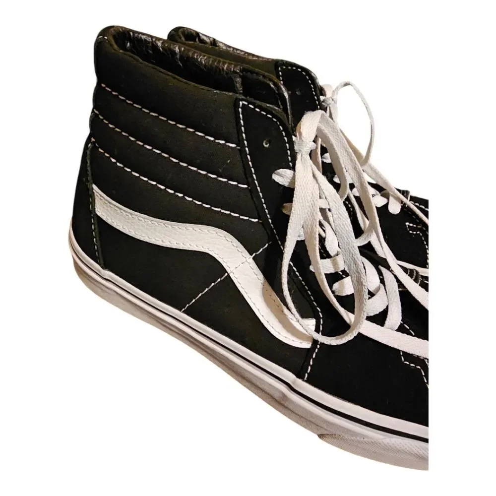VANS | SKATE SK8-HI‎ Black High Tops  Size 9 Womens/7.5 Mens  Old School
